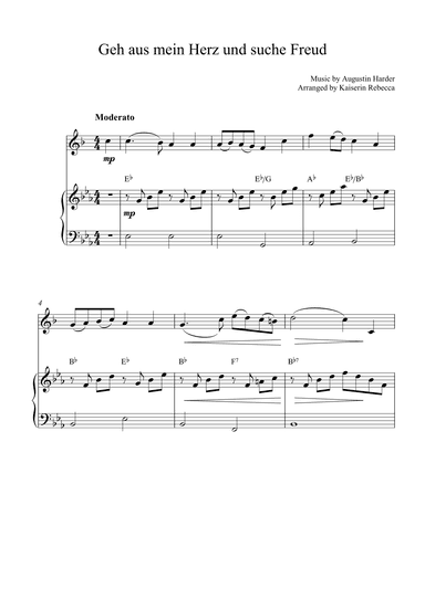 Geh aus mein Herz und suche Freud (arr. Kaiserin Rebecca)