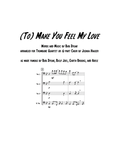 Make You Feel My Love (arr. Joshua Hauser)