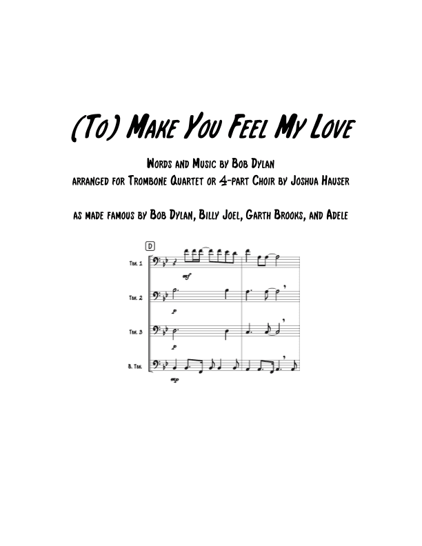 Make You Feel My Love (arr. Joshua Hauser)