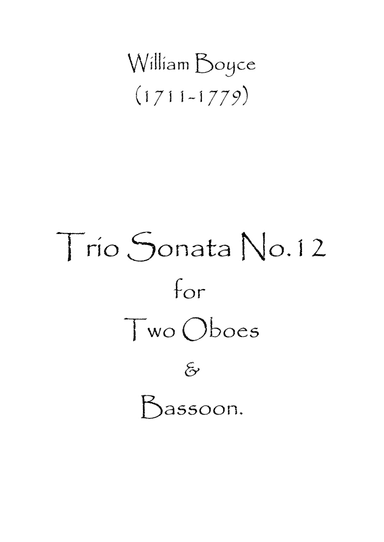 Trio Sonata No.12 (arr. Spence Bundy)