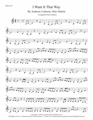 I Want It That Way (arr. Kevin Busse)