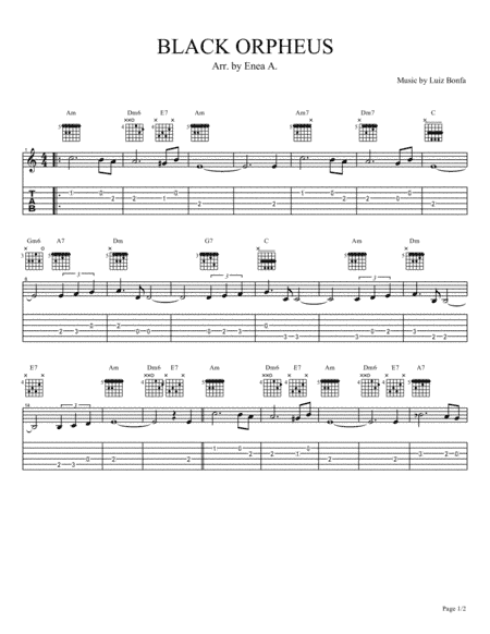BLACK ORPHEUS (arr. Enea A.)
