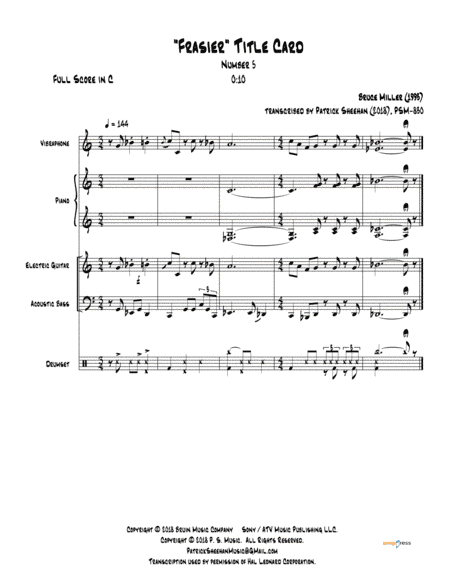 Frasier Cues (arr. Patrick Sheehan)
