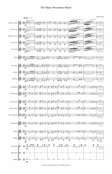 The Hajar Mountains March for Brass Band