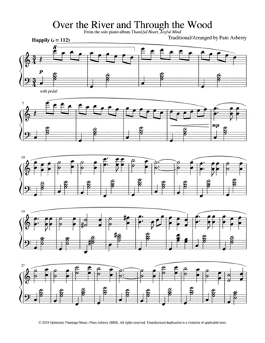 Over the River and Through the Wood (arr. Optimistic Flamingo Music / Pam Asberry (BMI))