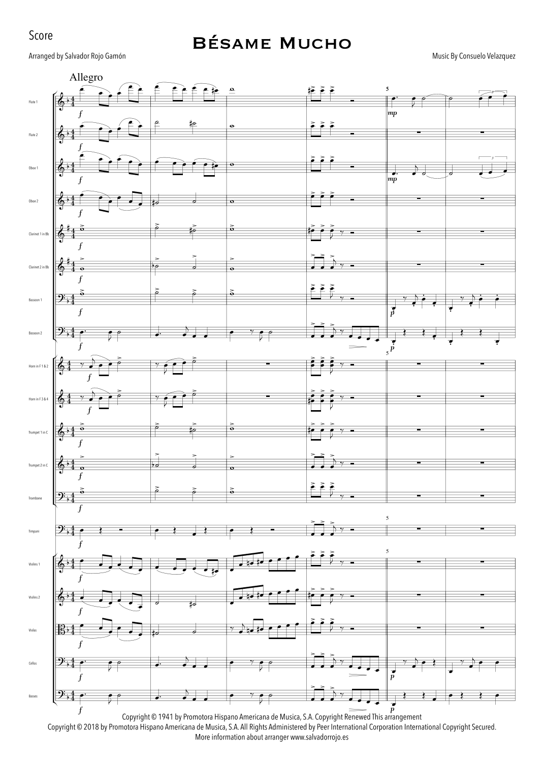 Bésame Mucho (arr. Salvador Rojo Gamón)