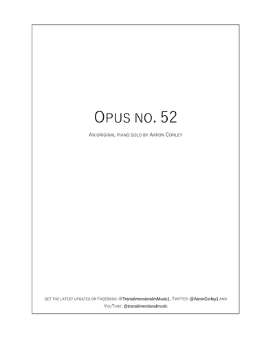 Aaron Corley: Opus no. 52