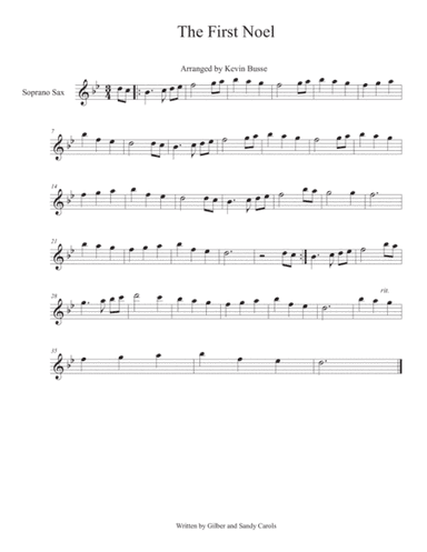 The First Noel - Soprano (arr. Kevin Busse)