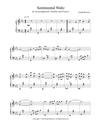Sentimental Waltz - Piano Solo