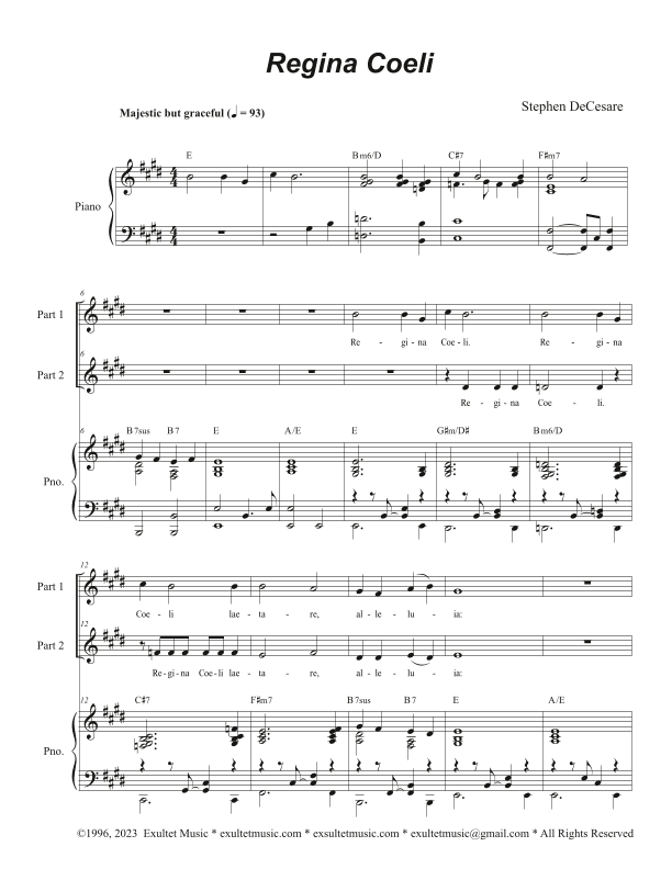 Regina Coeli (2-part choir)