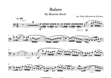 Bolero (Ravel) - Easy Arrangement (arr. Fabio Eduardo de Oliveira)