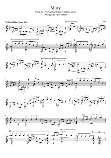 Misty (arr. Peter Miklitz)