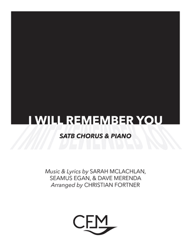 I Will Remember You (arr. Christian Fortner)