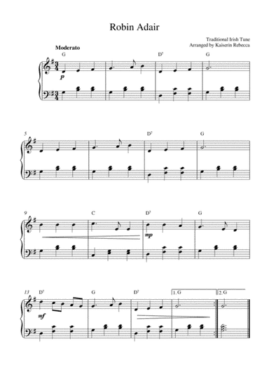 Robin Adair (arr. Kaiserin Rebecca)