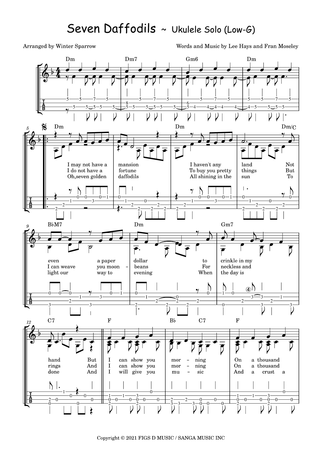 Seven Daffodils (arr. Winter Sparrow)