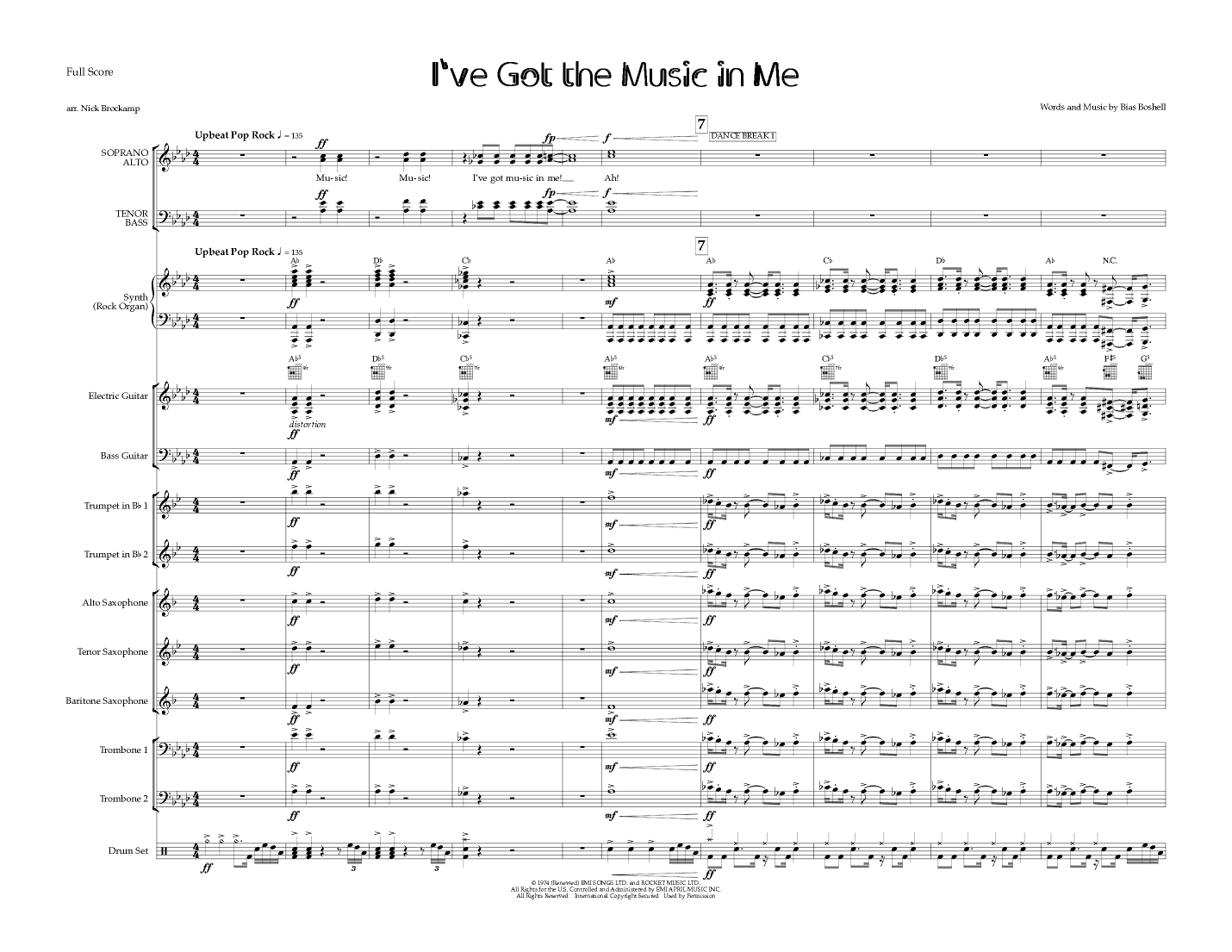 I've Got The Music In Me (arr. Nick Brockamp)
