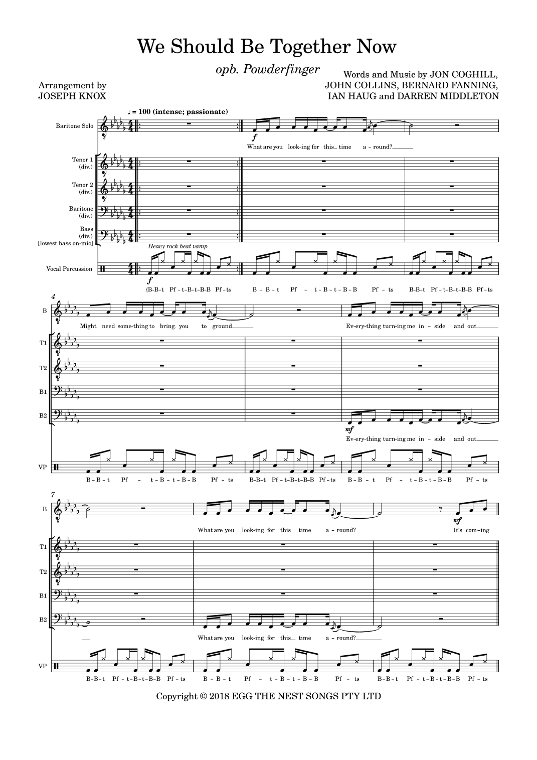 We Should Be Together Now (arr. Joseph Knox)