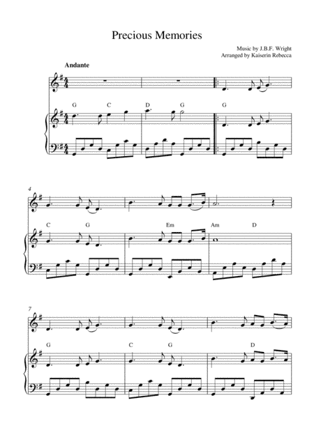 Precious Memories (arr. Kaiserin Rebecca)