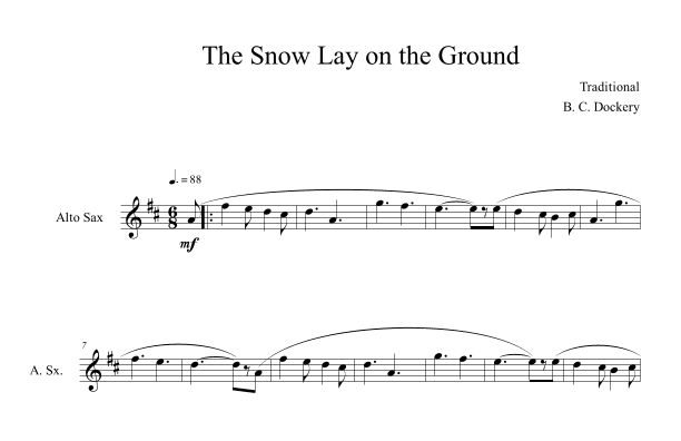 The Snow Lay on the Ground (Alto Sax Solo) (arr. B. C. Dockery)