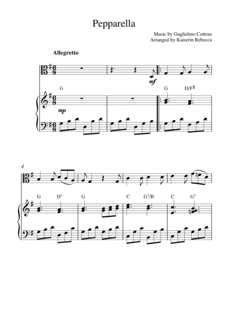 Pepparella (arr. Kaiserin Rebecca)
