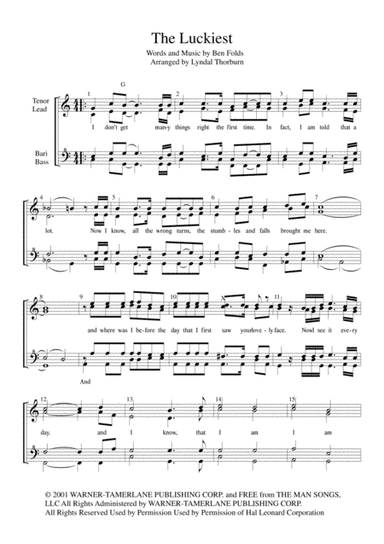 The Luckiest (arr. Lyndal Thorburn)