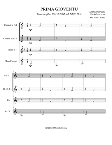 Prima Gioventu (arr. John T Sarno)