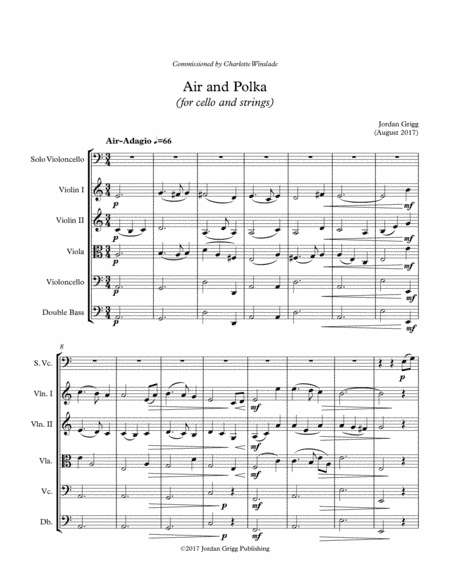Air and Polka (cello and strings)