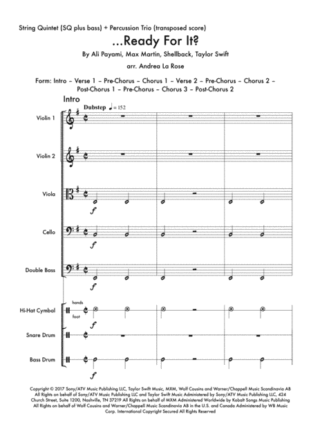 ...ready For It? (arr. Andrea La Rose)