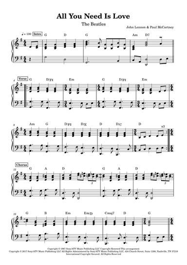 All You Need Is Love (arr. Anacrusa)