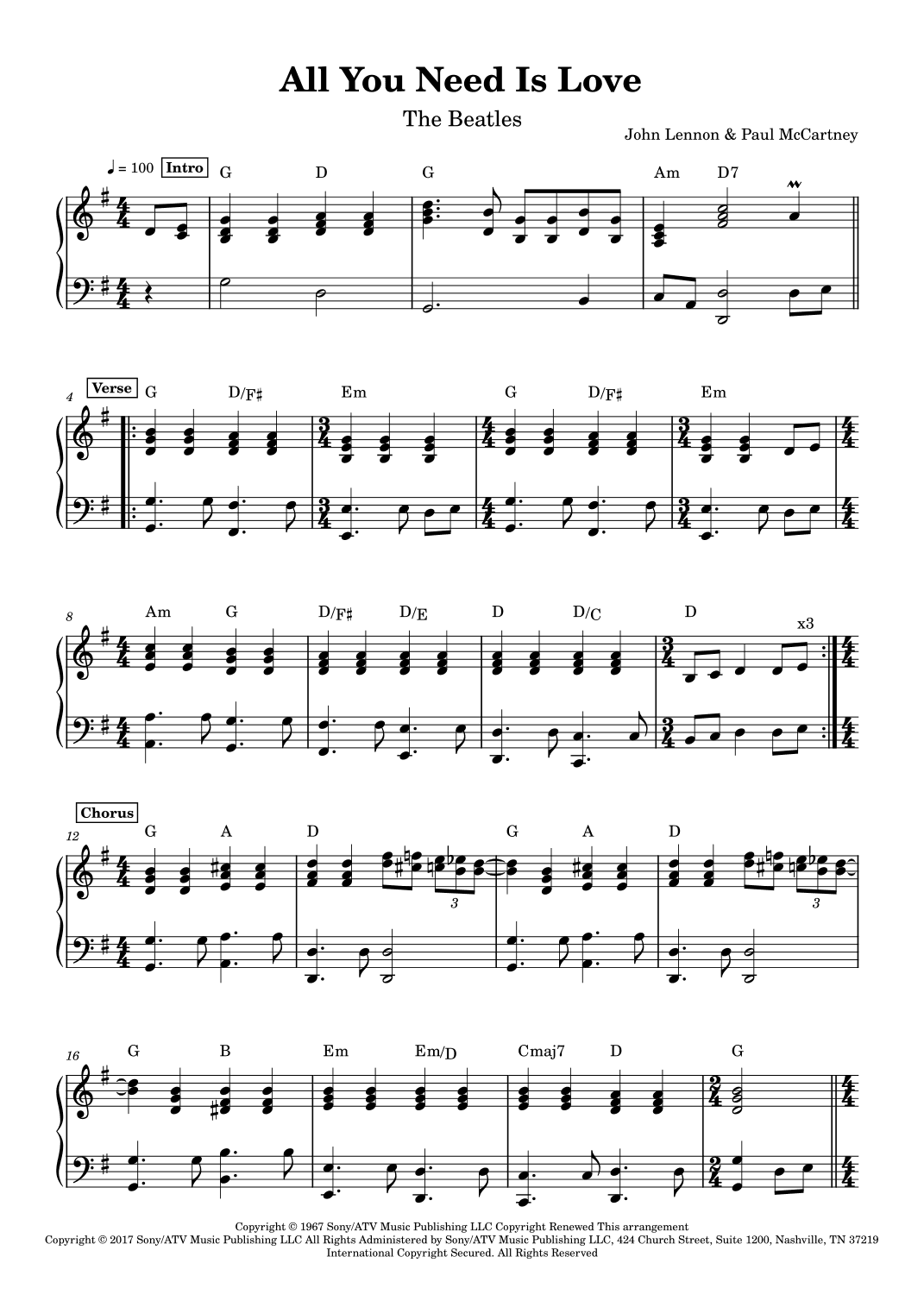 All You Need Is Love (arr. Anacrusa)