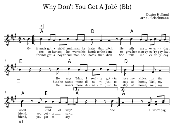 Why Don't You Get A Job? (arr. Christoph Fleischmann)