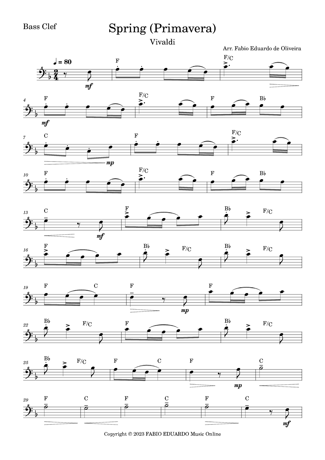 Spring (The Four Seasons - Vivaldi) (arr. Fabio Eduardo de Oliveira)