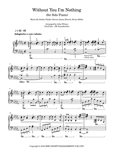 Without You I'm Nothing (arr. John Wilson (YouTube JW Soundworks))