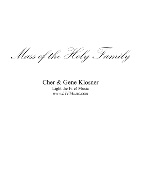 Mass of the Holy Family [Complete Package]