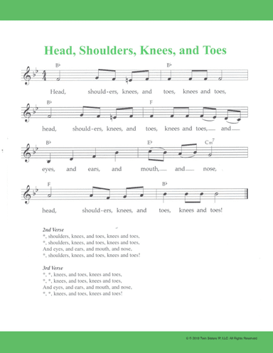 Head, Shoulders, Knees, and Toes (arr. Twin Sisters IP, LLC.)