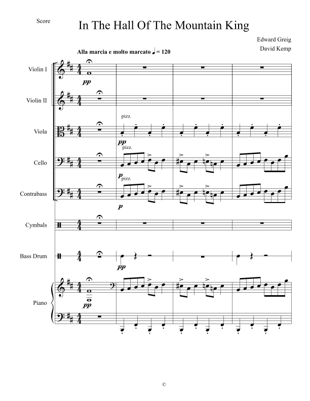 In The Hall Of The Mountain King (arr. David Kemp)