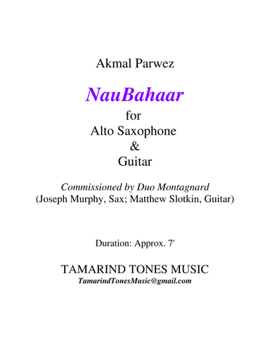 NauBahaar for Alto Sax & Guitar