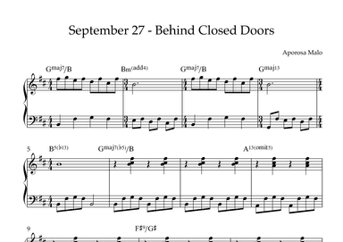 September 27 - Behind Closed Doors