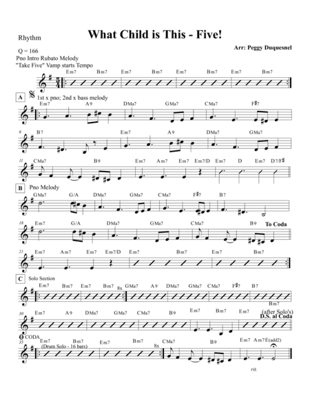 What Child Is This (arr. Peggy Duquesnel)