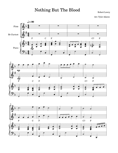 Nothing But The Blood (Flute and Clarinet Duet with Piano) (arr. Tyler Adams)