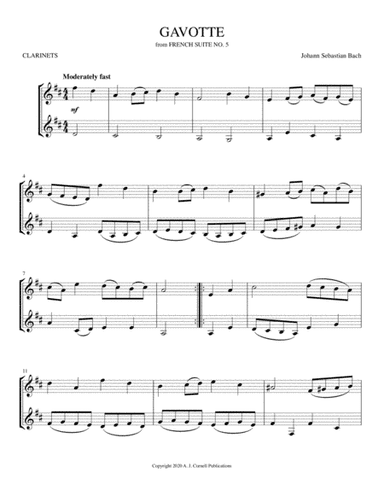 Gavotte (from French Suite No. 5) (arr. Mark Phillips)