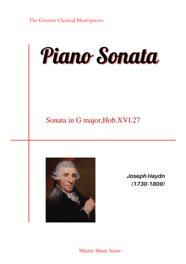 Haydn-Piano Sonata in G major,Hob.XVI.27(Piano solo) (arr. MPS)