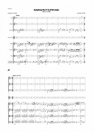 Haydn - Symphony No.71 in B flat major, Hob.I:71 (arr. J.G. Cucó Barber)