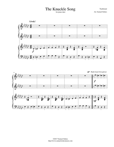 The Knuckle Song - for piano duet (arr. Samuel Stokes)