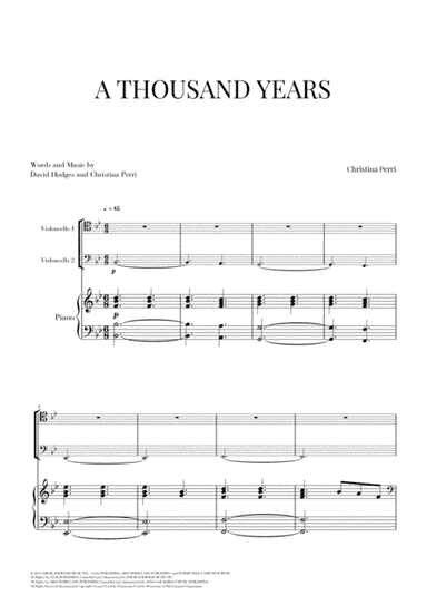 A Thousand Years (arr. Cadenza Editions)