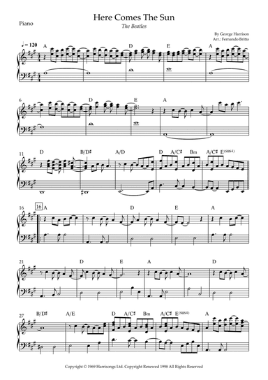 Here Comes The Sun (arr. Fernando Britto)