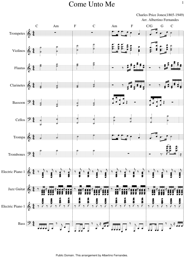 Come Unto Me (arr. Albertino Fernandes)