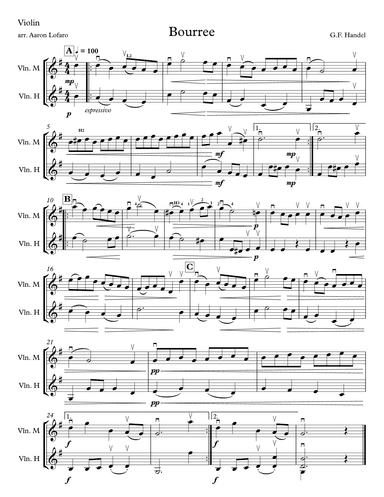 Bourree (arr. Lofaro)