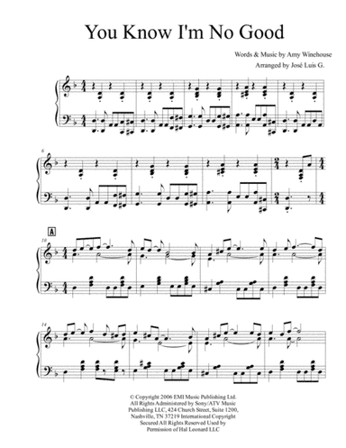 You Know I'm No Good (arr. José Luis G.)