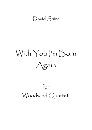 With You I'm Born Again (arr. Spence Bundy)